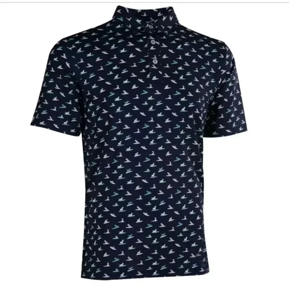 Straight Down Sup dog polo golf shirt